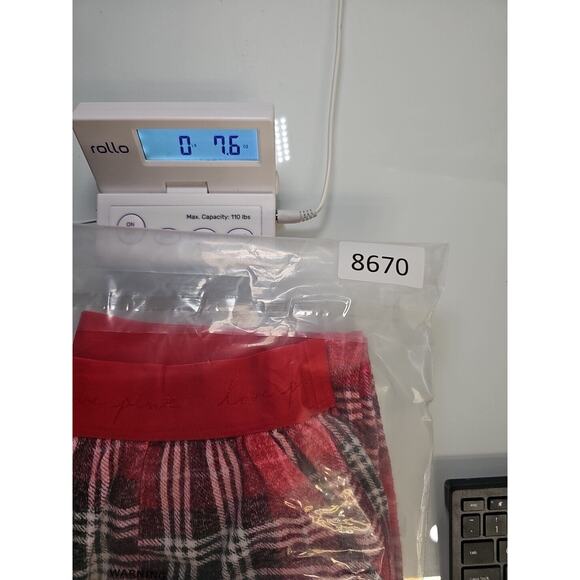 Victorias Secret Pink Pajama Pants Womens Small Red Plaid Jogger Style Soft - Picture 7 of 7